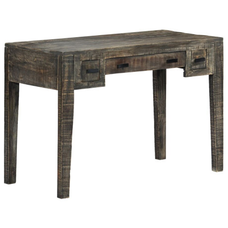 vidaXL Bureau 110x50x75 cm massief mangohout zwart afbeelding2 - 1