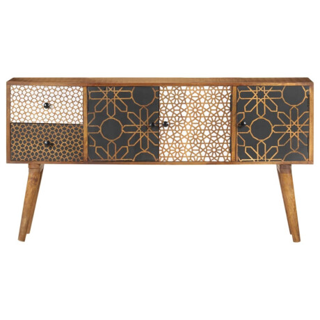 vidaXL Dressoir met geprint patroon 130x30x70 cm massief mangohout afbeelding2 - 1
