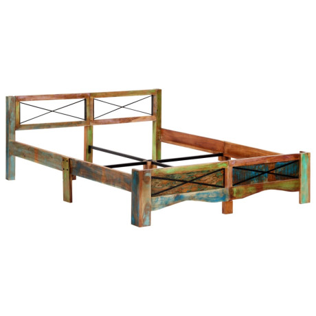 vidaXL Bedframe massief gerecycled hout 160x200 cm afbeelding2 - 1