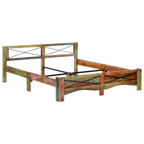 vidaXL Bedframe massief gerecycled hout 180x200 cm afbeelding2 - 1