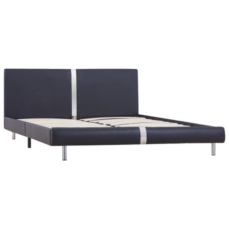 vidaXL Bedframe kunstleer zwart 140x200 cm afbeelding2 - 1