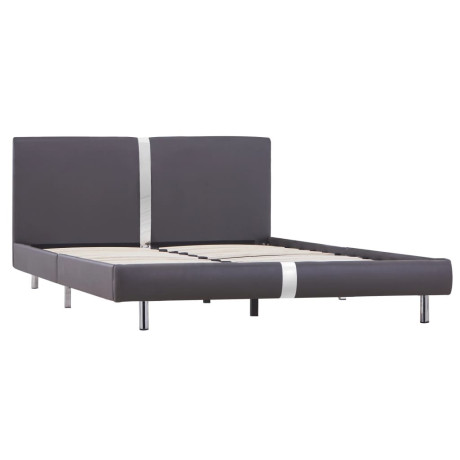 vidaXL Bedframe kunstleer grijs 140x200 cm afbeelding2 - 1