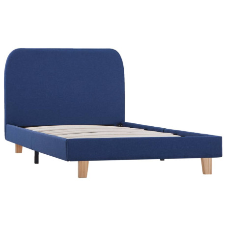 vidaXL Bedframe stof blauw 90x200 cm afbeelding2 - 1