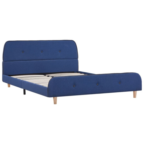 vidaXL Bedframe stof blauw 140x200 cm afbeelding2 - 1