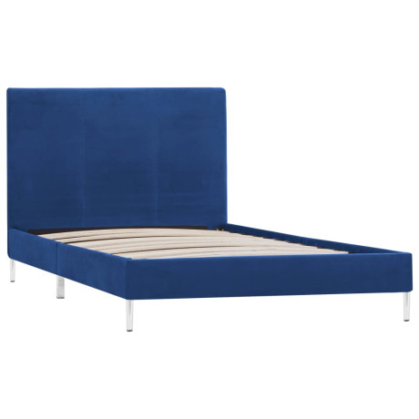 vidaXL Bedframe stof blauw 90x200 cm afbeelding2 - 1