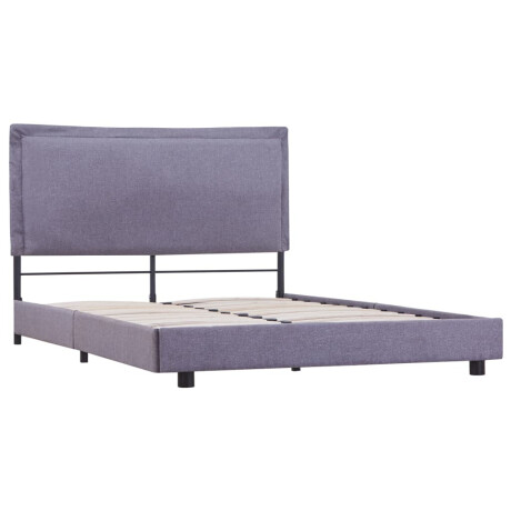 vidaXL Bedframe stof lichtgrijs 140x200 cm afbeelding2 - 1