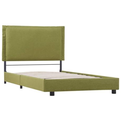 vidaXL Bedframe stof groen 90x200 cm afbeelding2 - 1