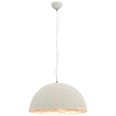 vidaXL Hanglamp E27 Ø50 cm wit en zilver afbeelding2 - 1