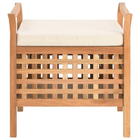 vidaXL Opbergbankje 49x48x49 cm massief walnotenhout afbeelding2 - 1