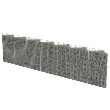 vidaXL Gabion mand 450x30x100 cm gegalvaniseerd staal afbeelding2 - 1