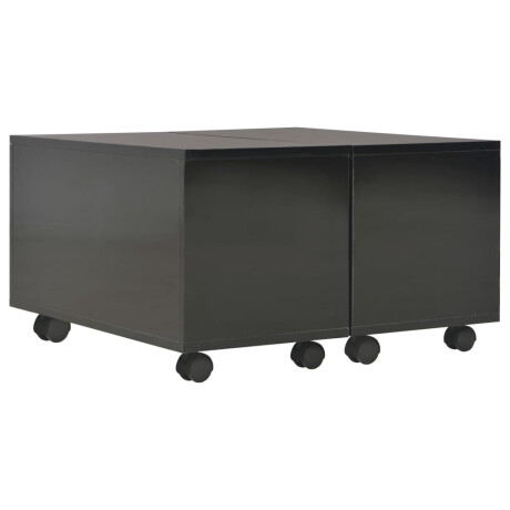 vidaXL Salontafel 60x60x35 cm bewerkt hout hoogglans zwart afbeelding2 - 1