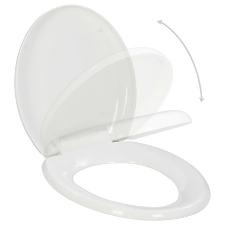 vidaXL Toiletbril soft-close met quick-release ontwerp wit afbeelding2 - 1