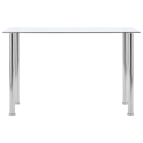 vidaXL Eettafel 120x60x75 cm gehard glas transparant afbeelding2 - 1
