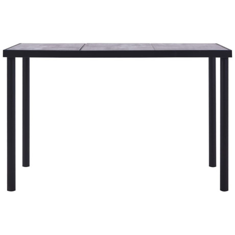 vidaXL Eettafel 160x80x75 cm MDF zwart en betongrijs afbeelding2 - 1