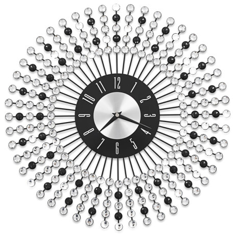 vidaXL Wandklok 43 cm metaal zwart afbeelding2 - 1