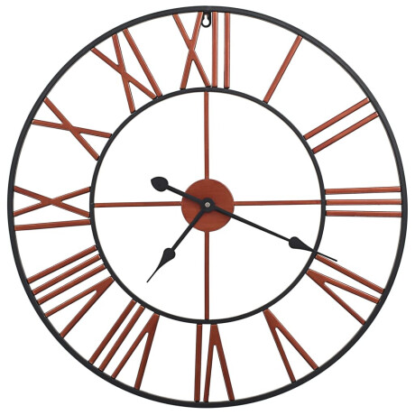 vidaXL Wandklok 58 cm metaal rood afbeelding2 - 1