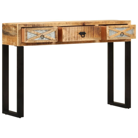 vidaXL Wandtafel 110x30x76 cm massief mangohout afbeelding2 - 1