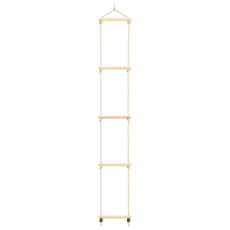 vidaXL Touwladder 30x168 cm massief hout en PE afbeelding2 - 1