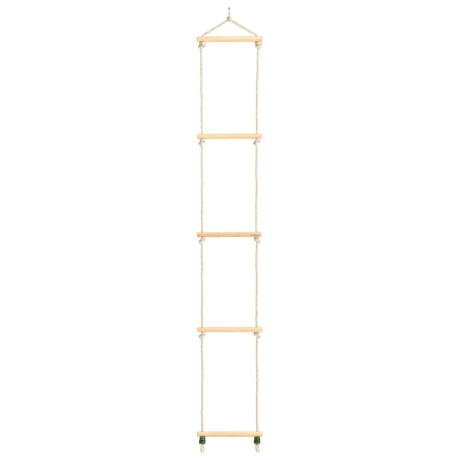 vidaXL Touwladder 30x168 cm massief hout en PE afbeelding2 - 1