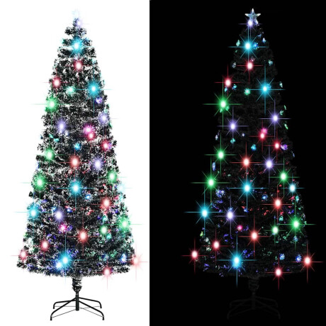 vidaXL Kerstboom met LED en standaard 240 cm glasvezel afbeelding2 - 1