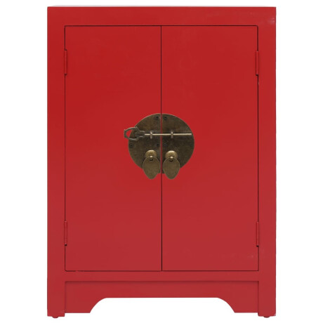 vidaXL Nachtkastje 38x28x52 cm paulowniahout rood afbeelding2 - 1