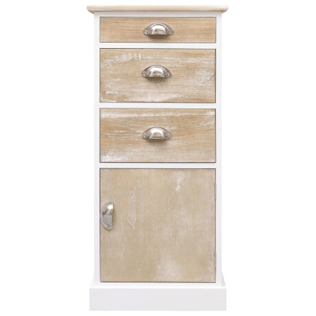 vidaXL Bijzetkast 38x28x86 cm paulowniahout afbeelding2 - 1