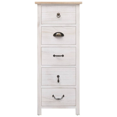 vidaXL Bijzetkast 35x25x87 cm paulowniahout afbeelding2 - 1