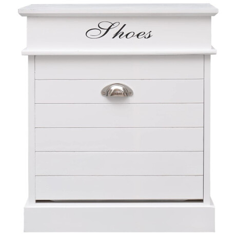 vidaXL Schoenenkast 50x28x58 cm paulowniahout wit afbeelding2 - 1