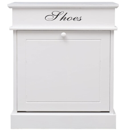 vidaXL Schoenenkast 50x28x58 cm paulowniahout wit afbeelding2 - 1
