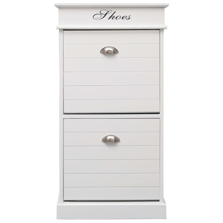 vidaXL Schoenenkast 50x28x98 cm paulowniahout wit afbeelding2 - 1
