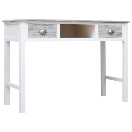 vidaXL Schrijftafel 110x45x76 cm hout grijs afbeelding2 - 1
