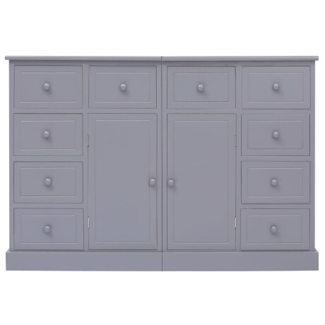 vidaXL Dressoir met 10 lades 113x30x79 cm hout grijs afbeelding2 - 1
