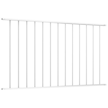 vidaXL Hekpaneel 1,7x1,25 m gepoedercoat staal wit afbeelding2 - 1