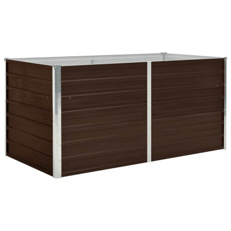 vidaXL Plantenbak verhoogd 160x80x77 cm gegalvaniseerd staal bruin afbeelding2 - 1