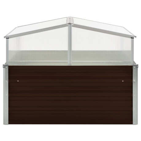 vidaXL Tuinkas 100x100x85 cm gegalvaniseerd staal bruin afbeelding2 - 1