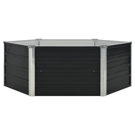 vidaXL Plantenbak verhoogd 129x129x45cm gegalvaniseerd staal antraciet afbeelding2 - 1