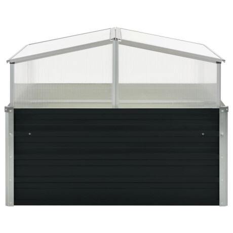 vidaXL Tuinkas 100x100x77 cm gegalvaniseerd staal antraciet afbeelding2 - 1
