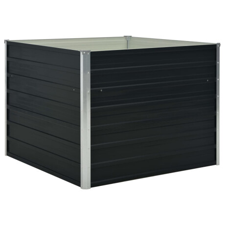 vidaXL Plantenbak verhoogd 100x100x77cm gegalvaniseerd staal antraciet afbeelding2 - 1