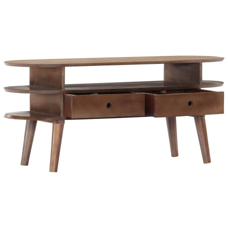 vidaXL Tv-meubel 110x35x50 cm massief acaciahout afbeelding2 - 1