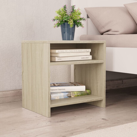 vidaXL Nachtkastjes 2 st 40x30x40 cm bewerkt hout sonoma eikenkleurig afbeelding2 - 1