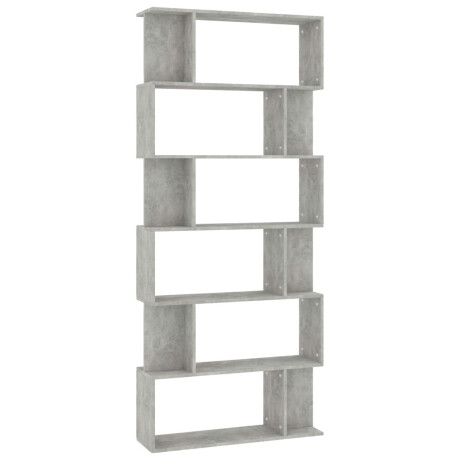 vidaXL Boekenkast / kamerscherm 80x24x192 cm bewerkt hout betongrijs afbeelding2 - 1