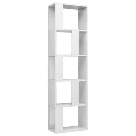 vidaXL Boekenkast/kamerscherm 45x24x159 cm bewerkt hout hoogglans wit afbeelding2 - 1