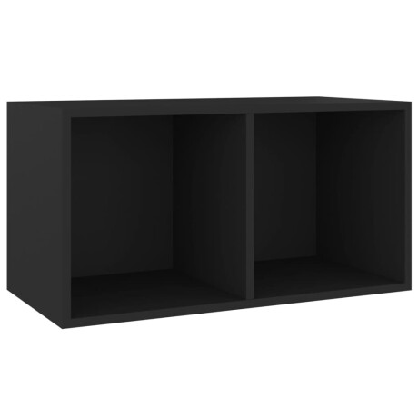 vidaXL Opbergbox voor LP's 71x34x36 cm bewerkt hout zwart afbeelding2 - 1
