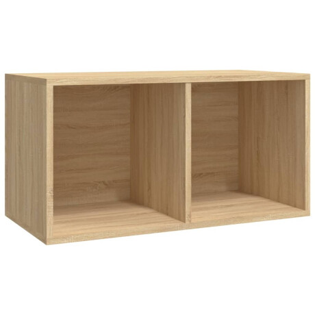 vidaXL Opbergbox voor LP's 71x34x36 cm bewerkt hout sonoma eikenkleur afbeelding2 - 1