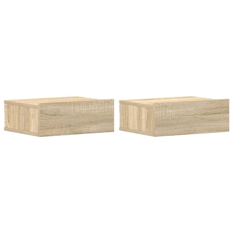 vidaXL Nachtkastjes 2 st 40x30x15 cm bewerkt hout sonoma eikenkleurig afbeelding2 - 1