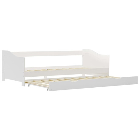 vidaXL Bedbank uittrekbaar grenenhout wit 90x200 cm afbeelding2 - 1