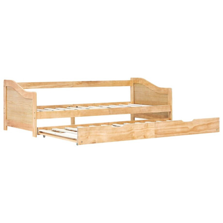 vidaXL Bedbank uittrekbaar grenenhout 90x200 cm afbeelding2 - 1