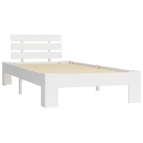 vidaXL Bedframe massief grenenhout wit 90x200 cm afbeelding2 - 1