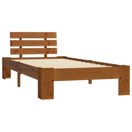 vidaXL Bedframe massief grenenhout honingbruin 90x200 cm afbeelding2 - 1