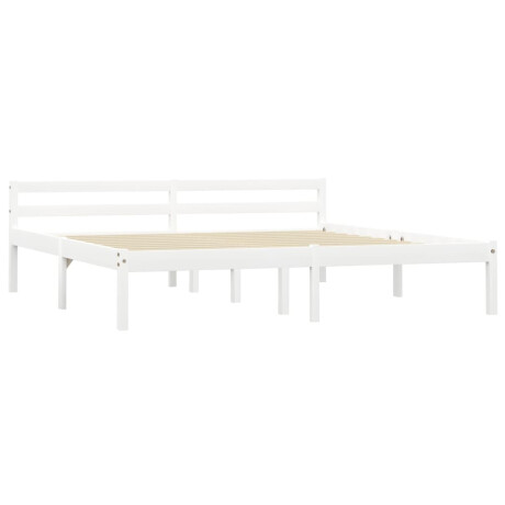 vidaXL Bedframe massief grenenhout wit 160x200 cm afbeelding2 - 1